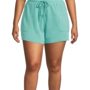Terra & Sky Women's Aqua Athletic Shorts